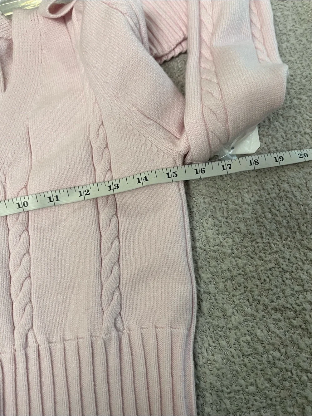 NWT Altar'd State Soft Pink Cable Knit Matching Cardigan & Crop Top Set Size XXS